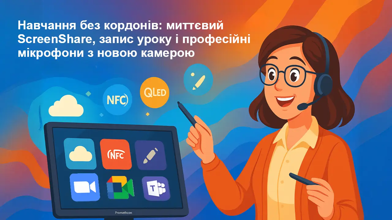 Інтерактивна панель Promethean для змішаного та дистанційного навчання