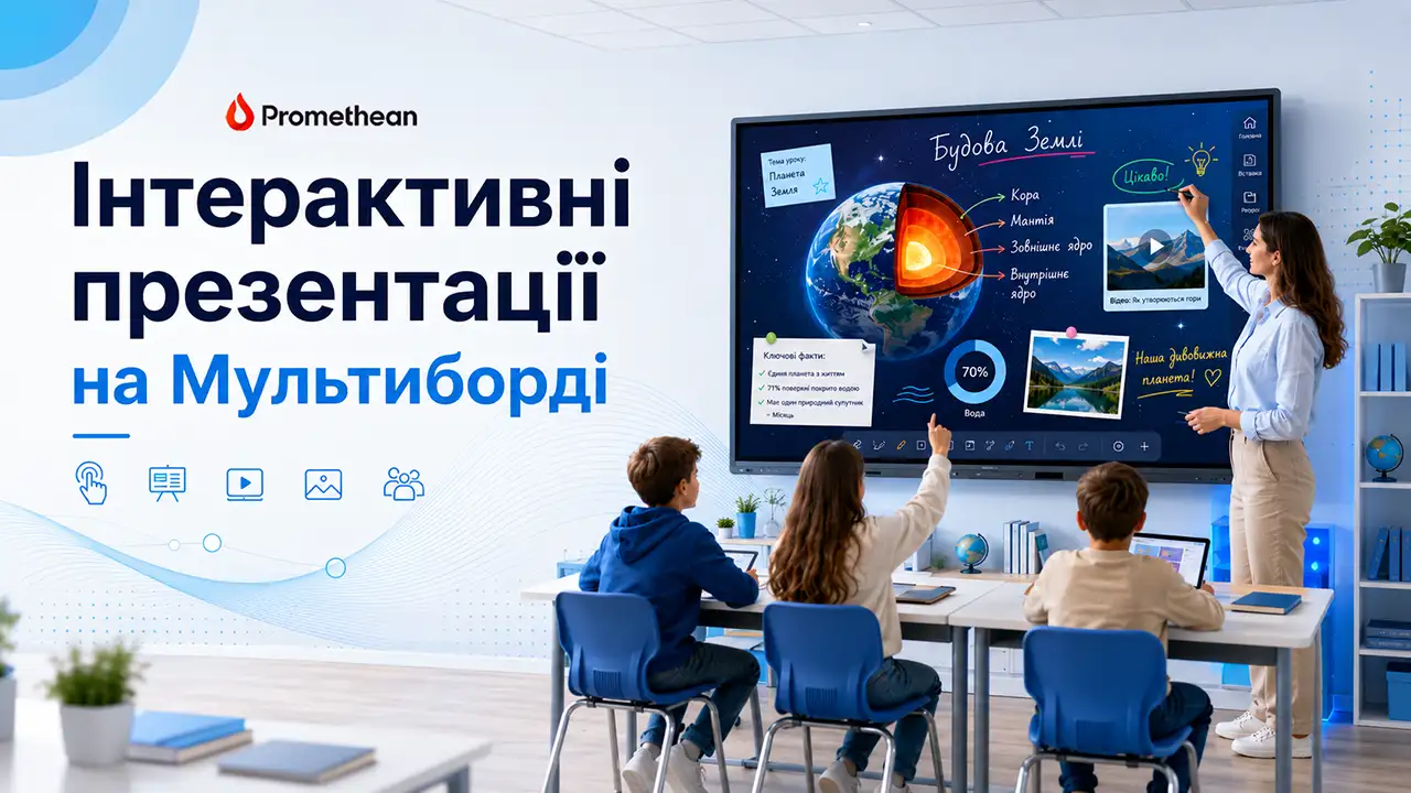 Як створити інтерактивну презентацію для уроку на мультиборді